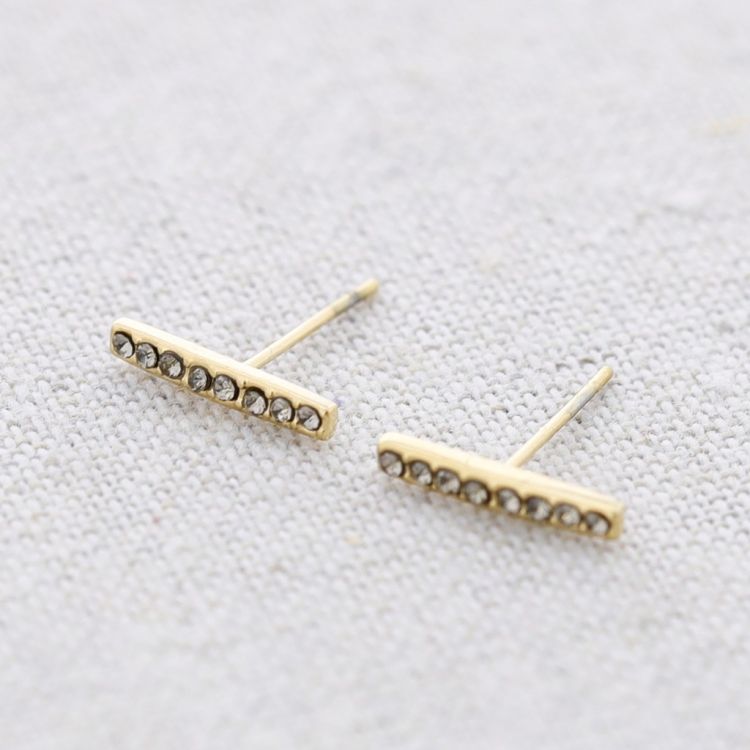 PENDIENTES ACERO TIRA CRISTALES