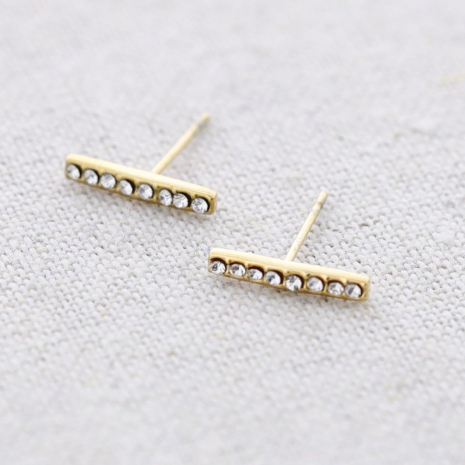 PENDIENTES ACERO TIRA CRISTALES
