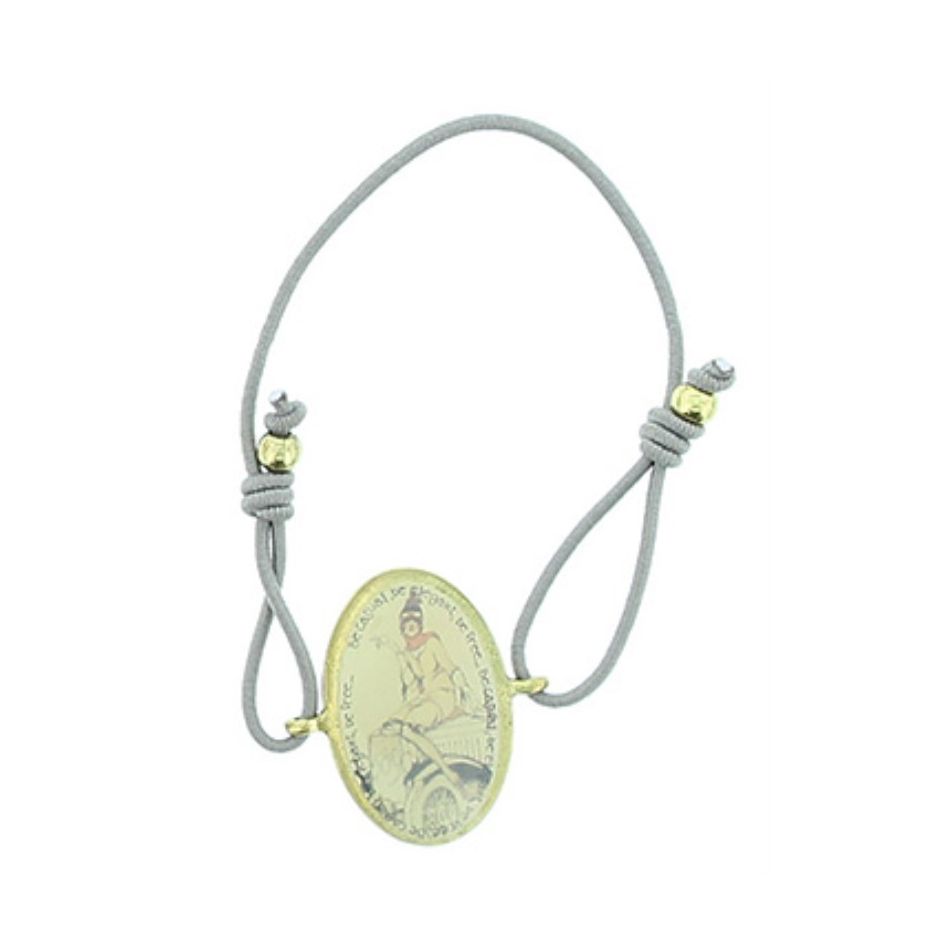 ENAMEL METAL ELASTIC BRACELET