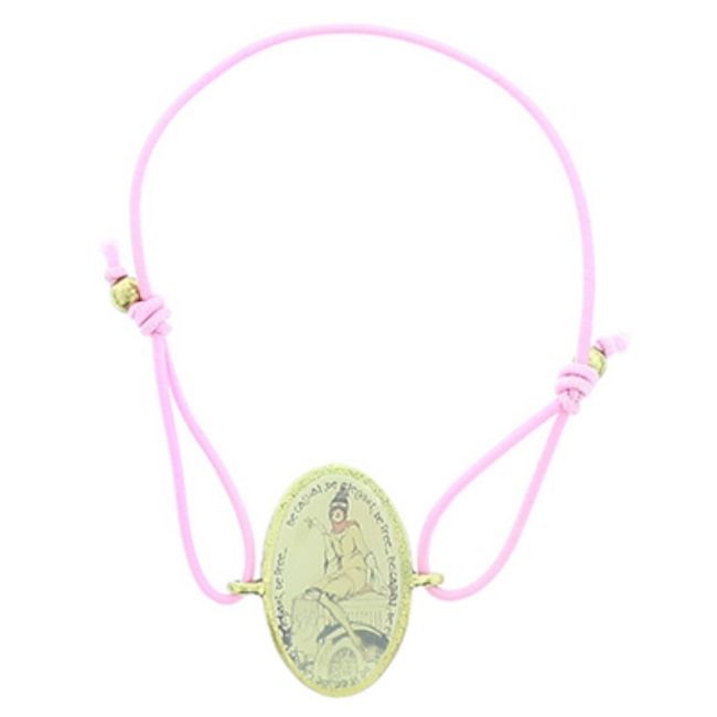 ENAMEL METAL ELASTIC BRACELET