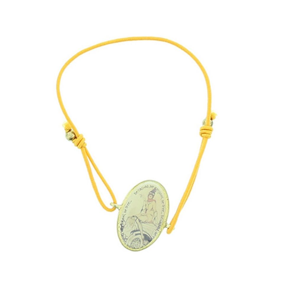 ENAMEL METAL ELASTIC BRACELET