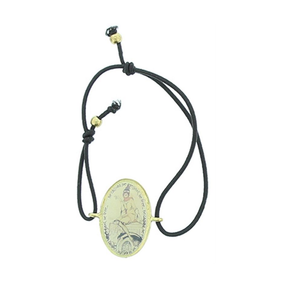 ENAMEL METAL ELASTIC BRACELET