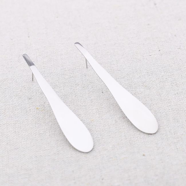 PENDIENTES ACERO GOTA ALARGADA