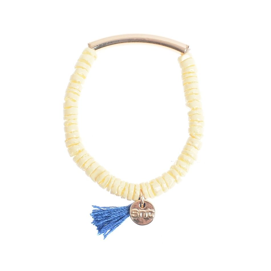 ENAMELED NACRE METAL BEADS BRACELET