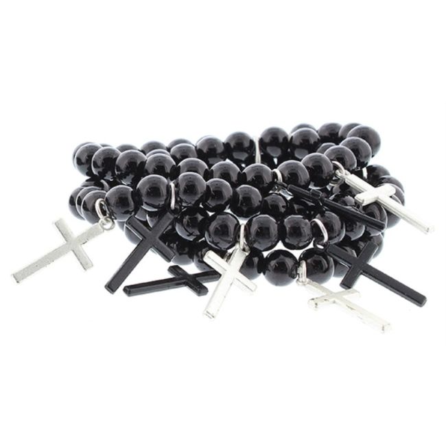 PULSERA CRISTALES COLGANTES METAL