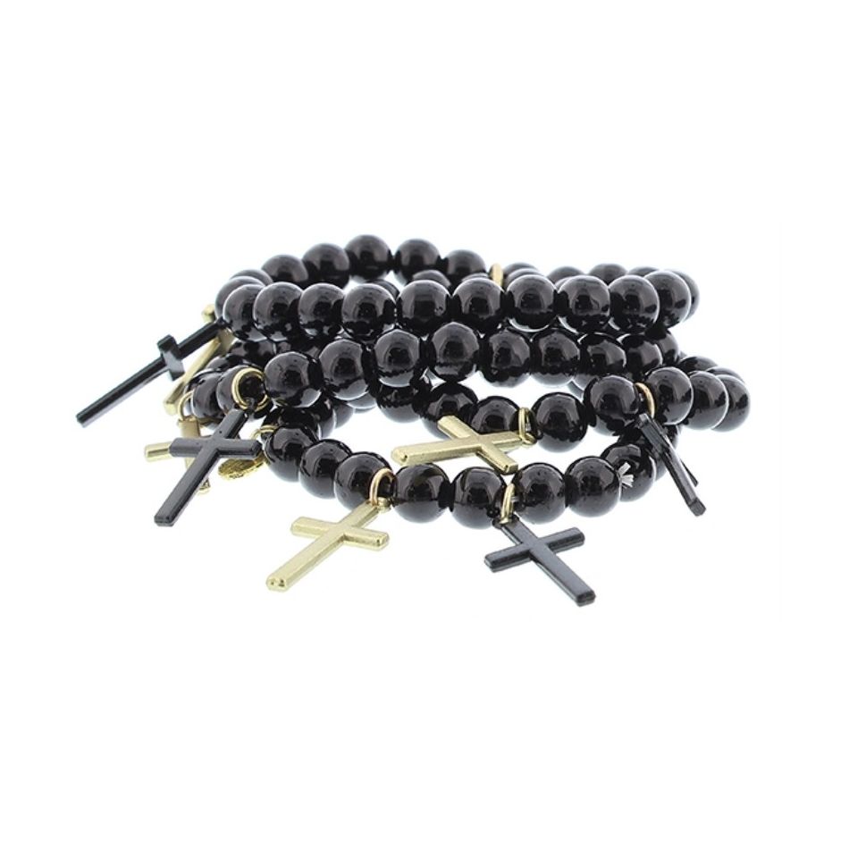 PULSERA CRISTALES COLGANTES METAL
