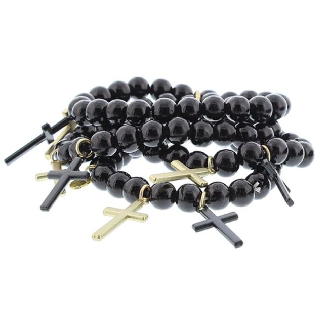 PULSERA CRISTALES COLGANTES METAL