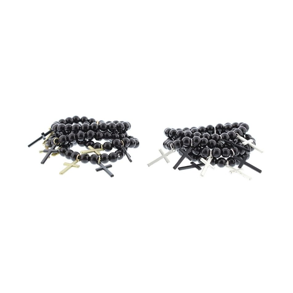 PULSERA CRISTALES COLGANTES METAL