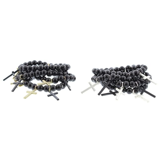 PULSERA CRISTALES COLGANTES METAL