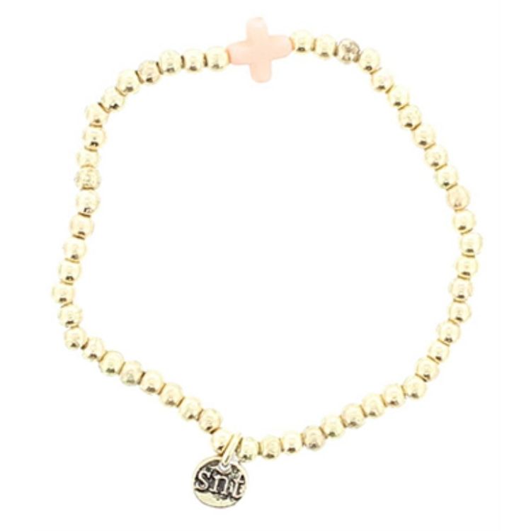 STONE METAL BEADS BRACELET
