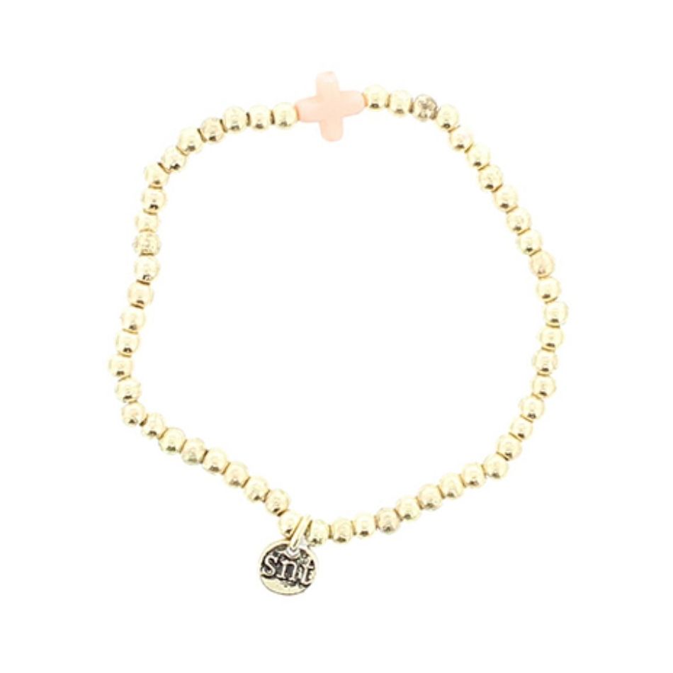 STONE METAL BEADS BRACELET
