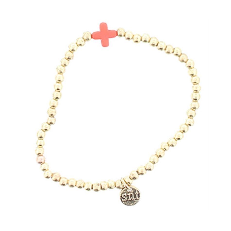 STONE METAL BEADS BRACELET