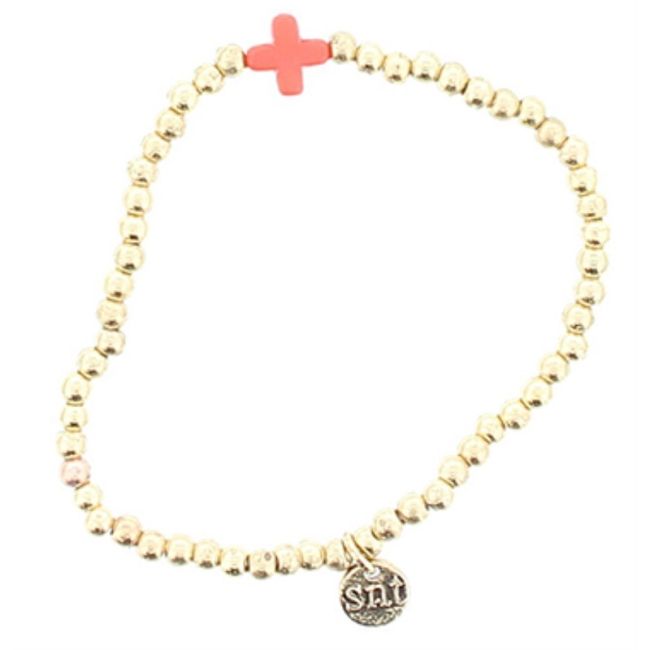 STONE METAL BEADS BRACELET