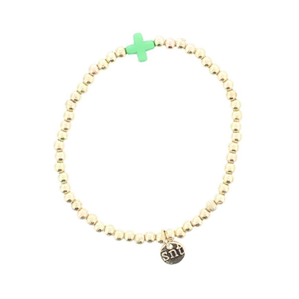 STONE METAL BEADS BRACELET