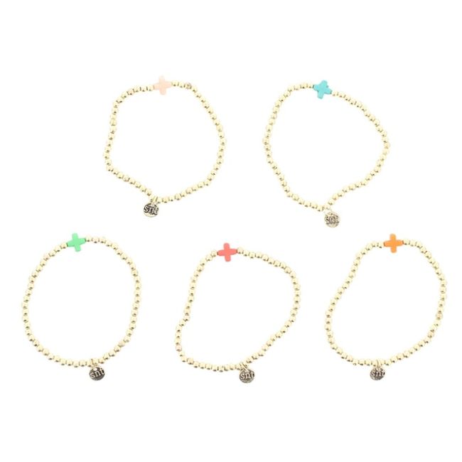 STONE METAL BEADS BRACELET