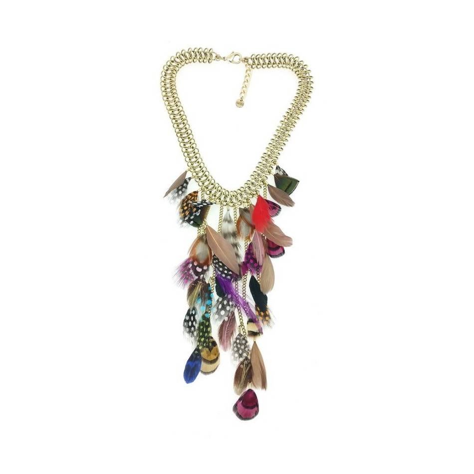FEATHERS CHAIN SHORT NECKLACE