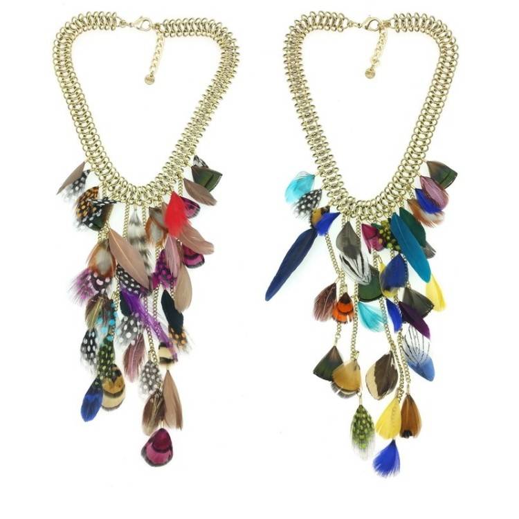 FEATHERS CHAIN SHORT NECKLACE 2