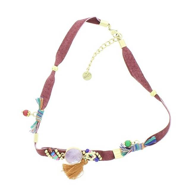 DELUXE ETHNIC LEATHER SHORT NECKLACE