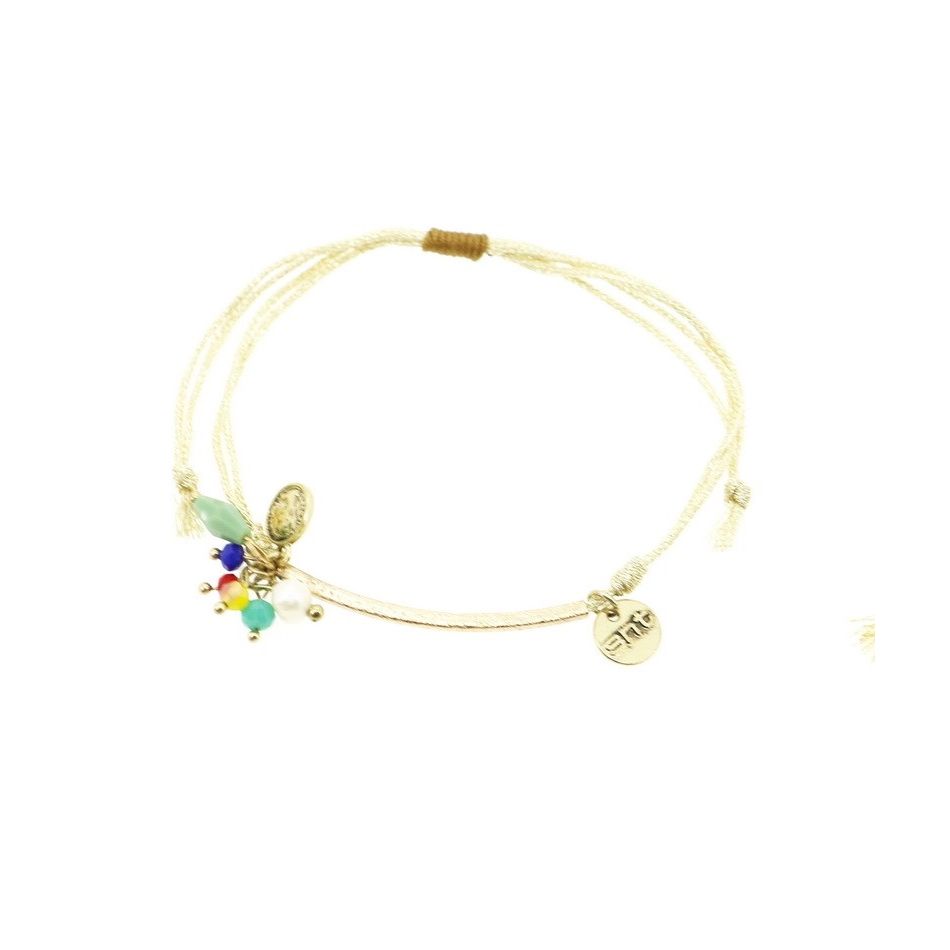 PULSERA MACRAMÉ CUENTAS