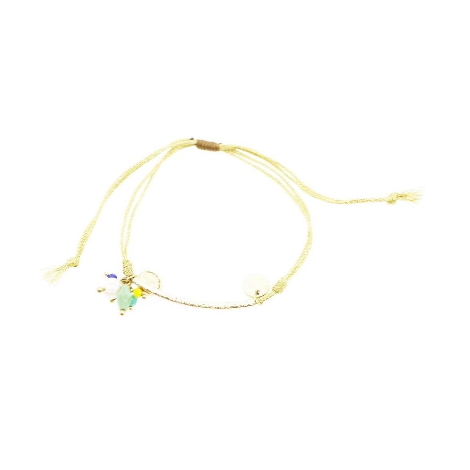 PULSERA MACRAMÉ CUENTAS