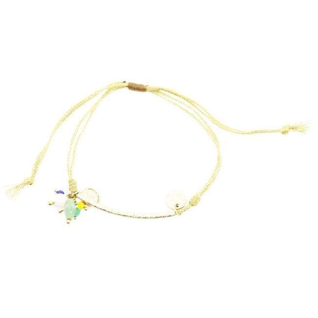 PULSERA MACRAMÉ CUENTAS
