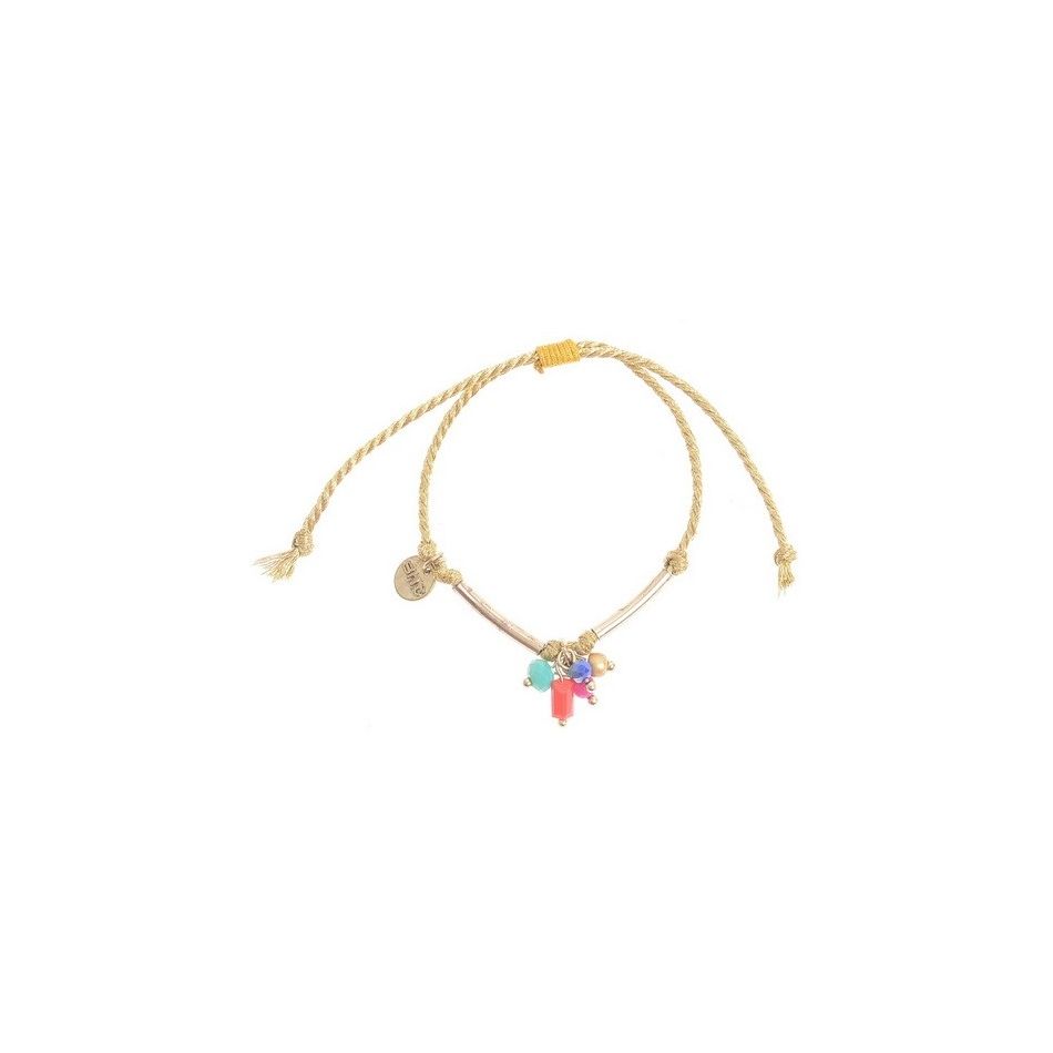PULSERA MACRAMÉ CUENTAS