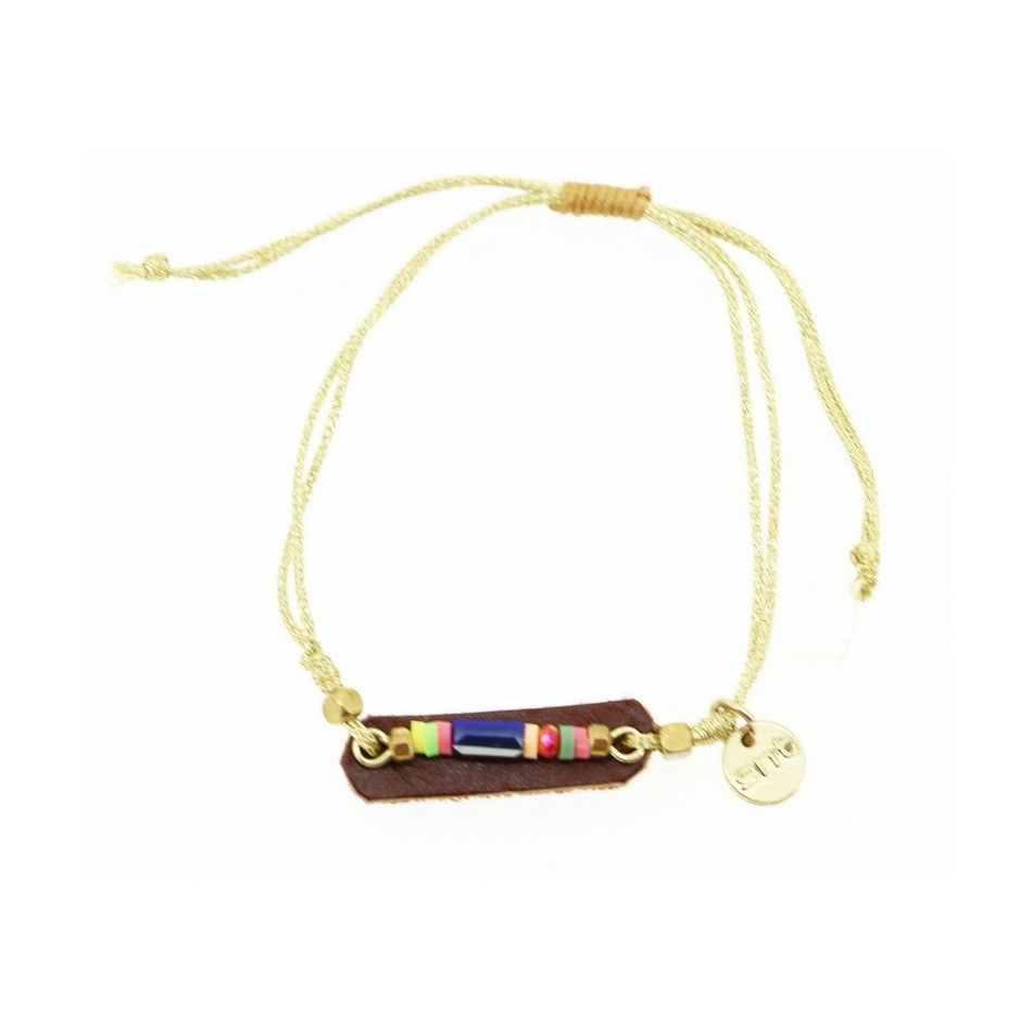 MACRAMÉ LEATHER BEADS BRACELET