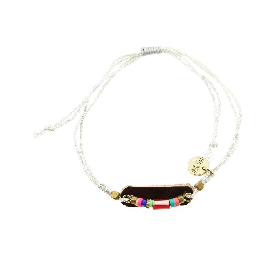 MACRAMÉ LEATHER BEADS BRACELET