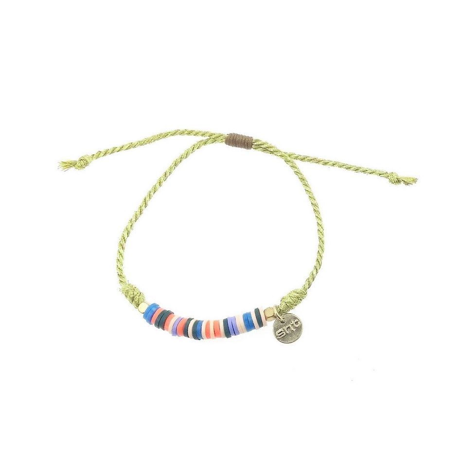 PULSERA  MACRAMÉ CUENTAS FIMO
