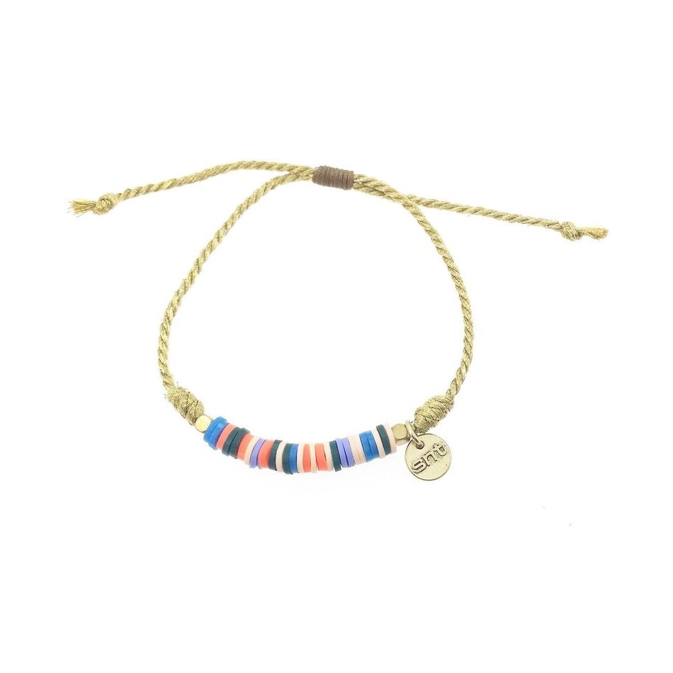 PULSERA  MACRAMÉ CUENTAS FIMO
