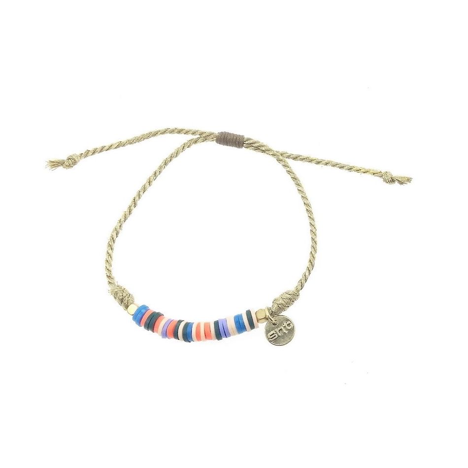 PULSERA  MACRAMÉ CUENTAS FIMO