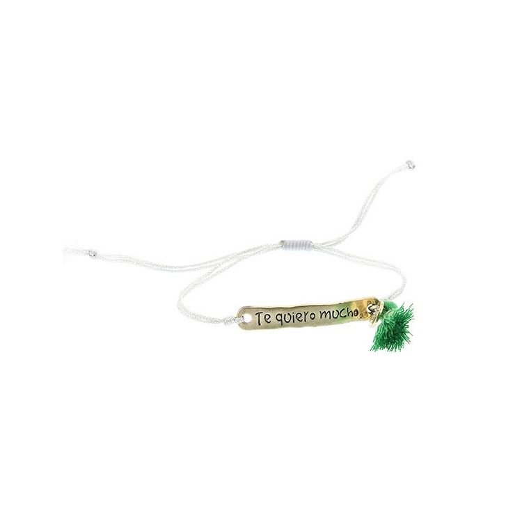 PULSERA  MACRAMÉ MENSAJE