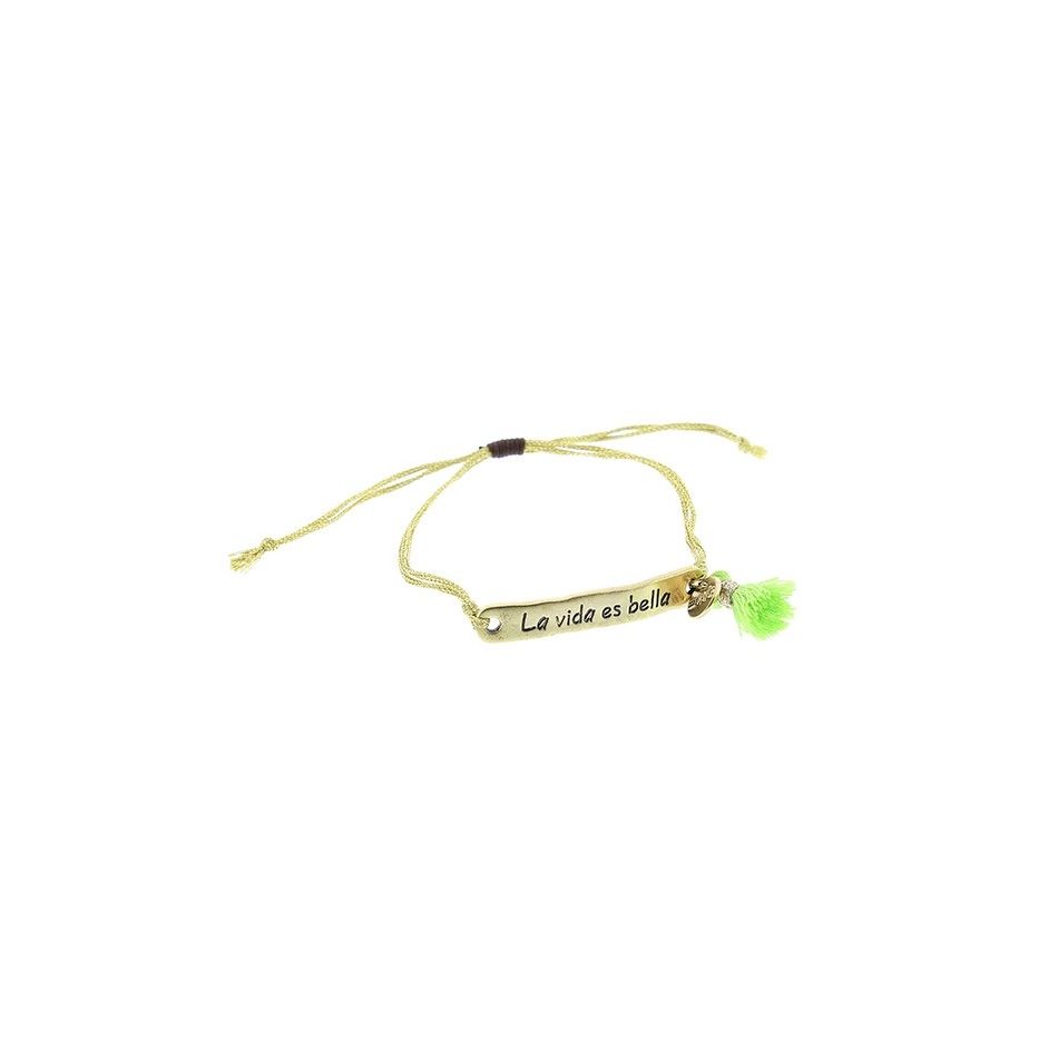 PULSERA  MACRAMÉ MENSAJE