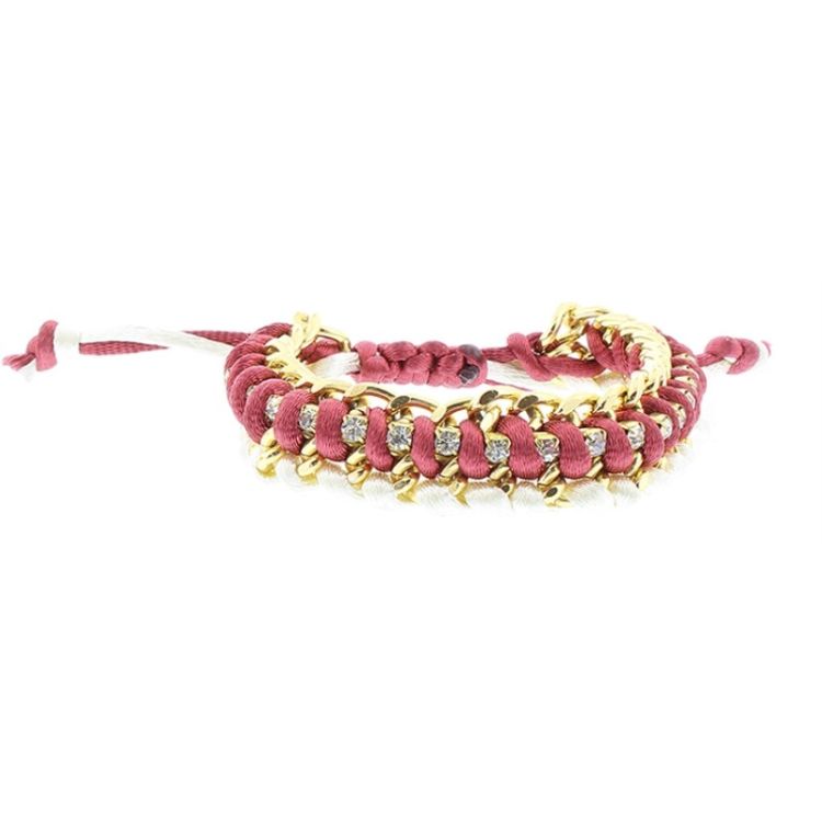 BRAIDED MACRAMÉ CRYSTAL BRACELET
