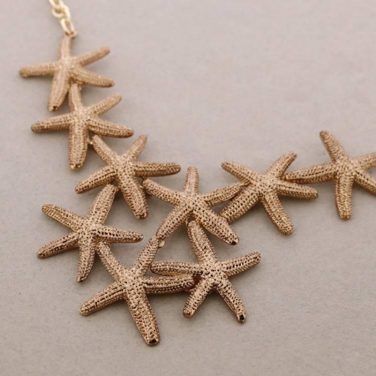 GARGANTILLA METAL ESTRELLAS DEL MAR