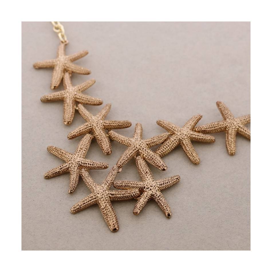 GARGANTILLA METAL ESTRELLAS DEL MAR