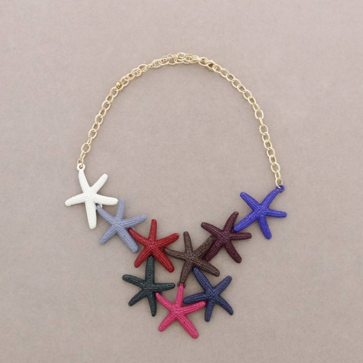 METAL STARS OF THE SEA SHORT NECKLACE