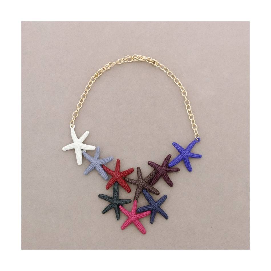 GARGANTILLA METAL ESTRELLAS DEL MAR