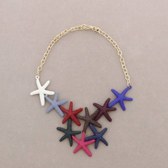 GARGANTILLA METAL ESTRELLAS DEL MAR