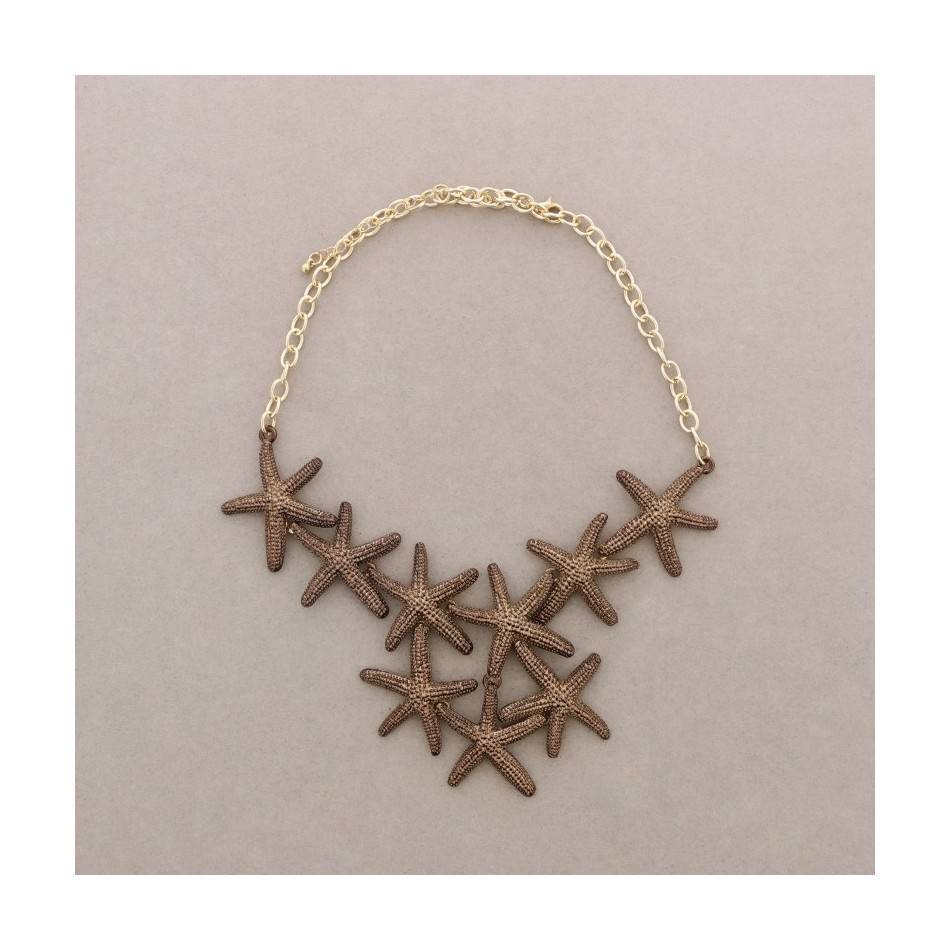 GARGANTILLA METAL ESTRELLAS DEL MAR