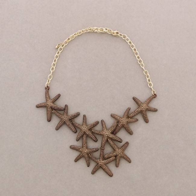 METAL STARS OF THE SEA SHORT NECKLACE