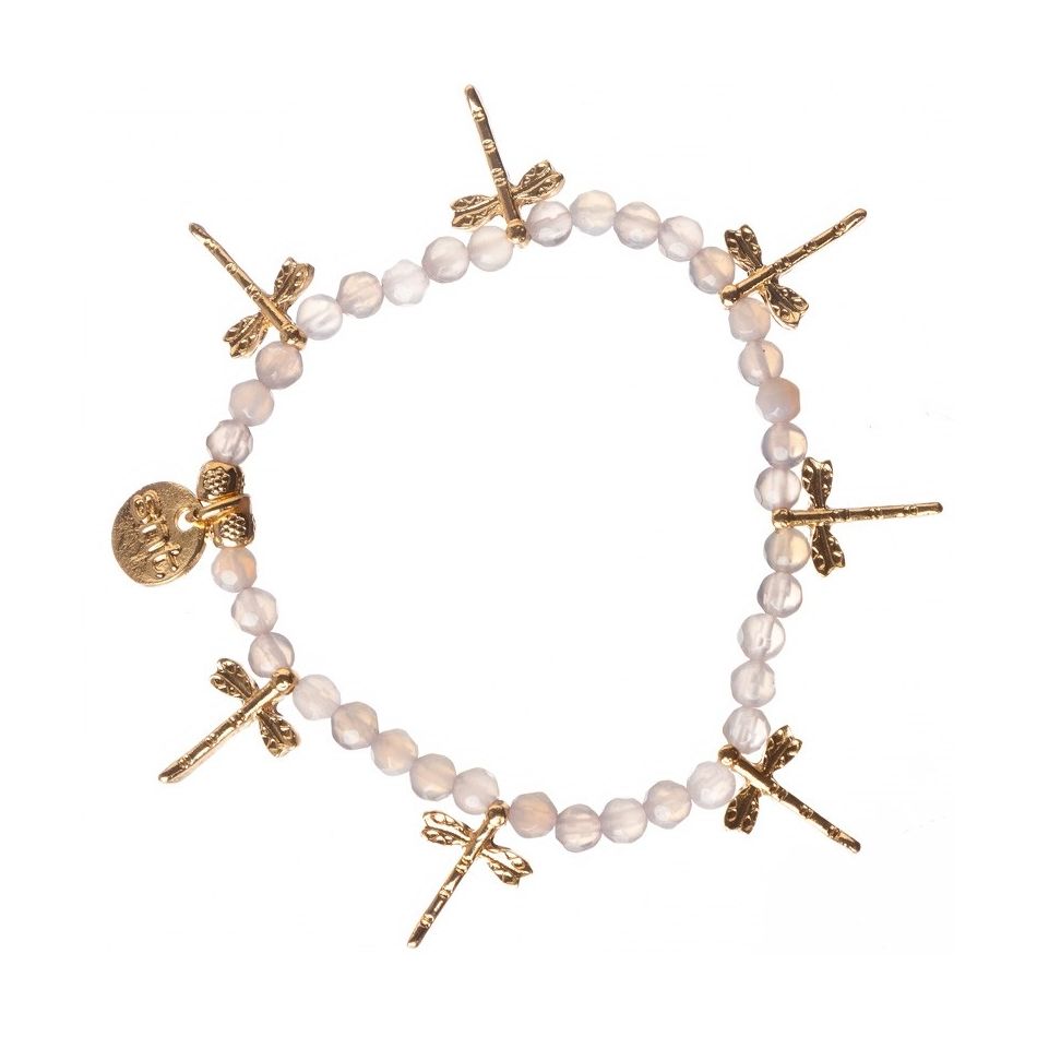 PULSERA PIEDRAS CUENTAS METAL