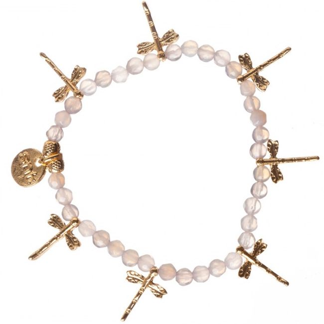 PULSERA PIEDRAS CUENTAS METAL