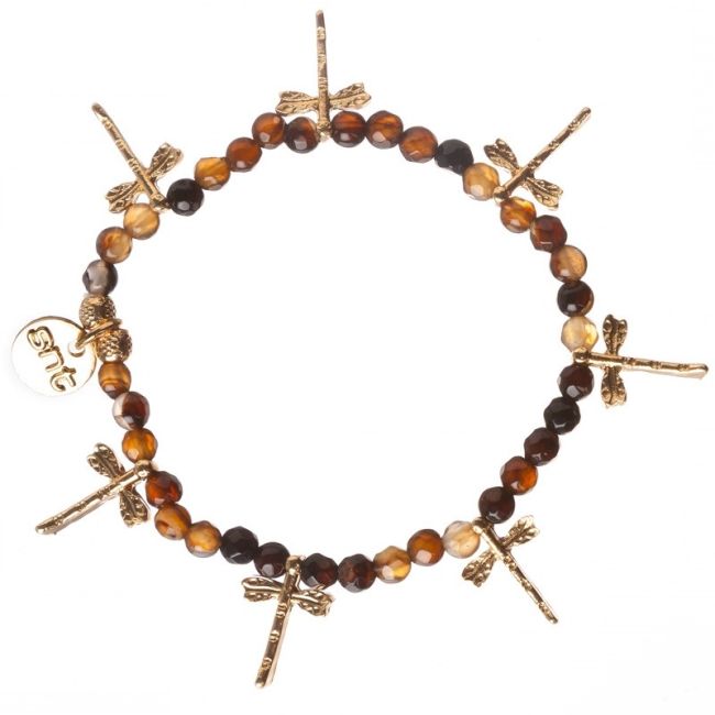 PULSERA PIEDRAS CUENTAS METAL