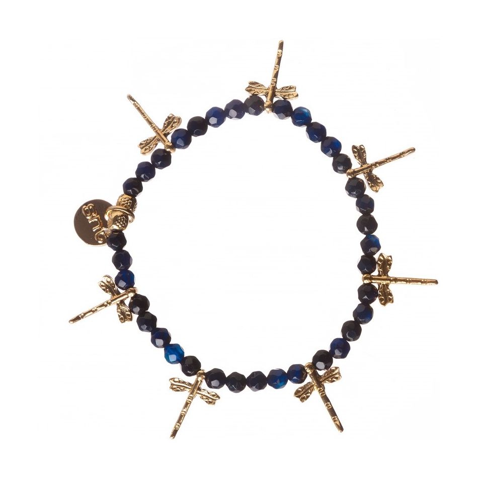 PULSERA PIEDRAS CUENTAS METAL