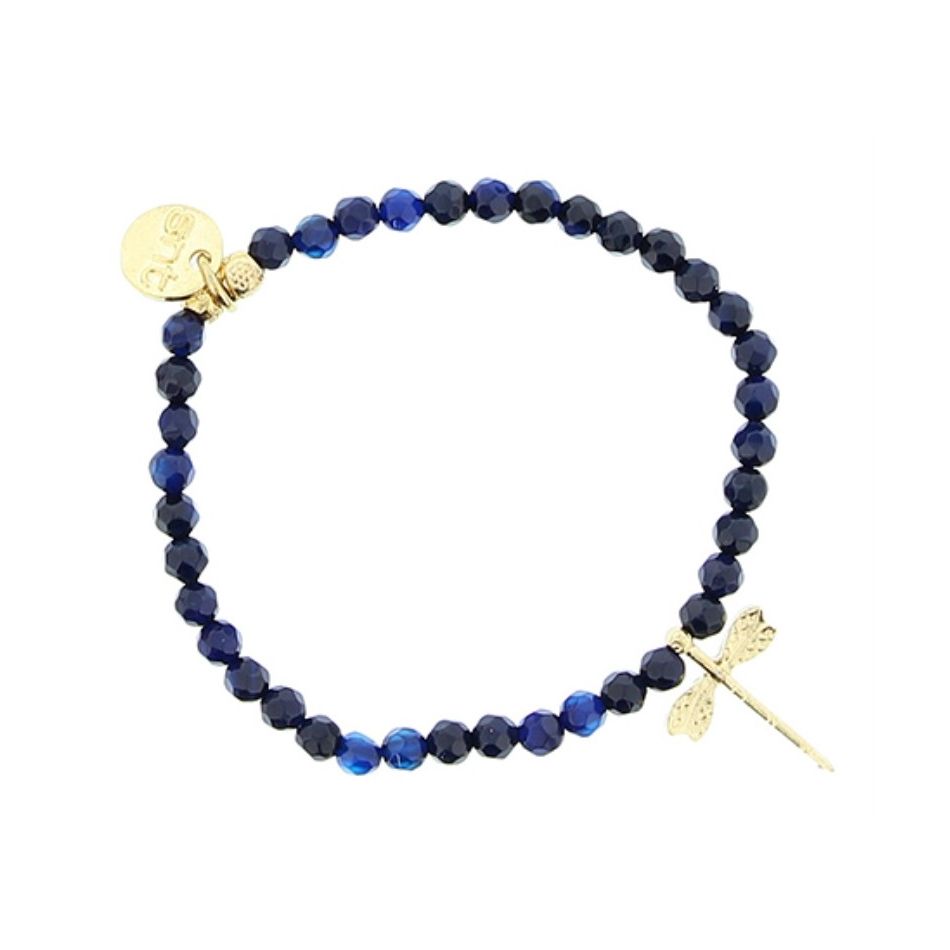 BRACELET STONES WITH METAL BEADS