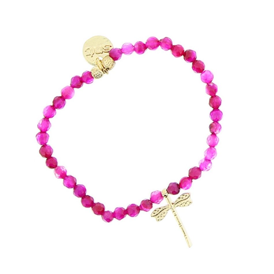 BRACELET STONES WITH METAL BEADS