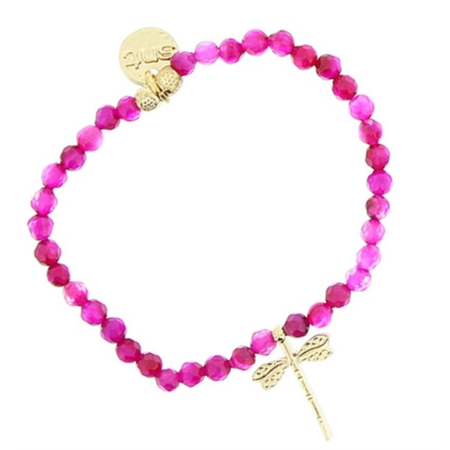 BRACELET STONES WITH METAL BEADS