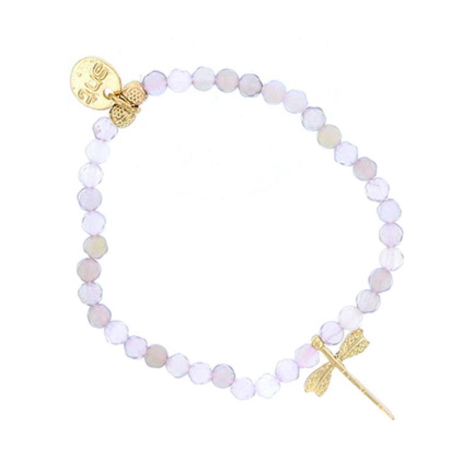 BRACELET STONES WITH METAL BEADS