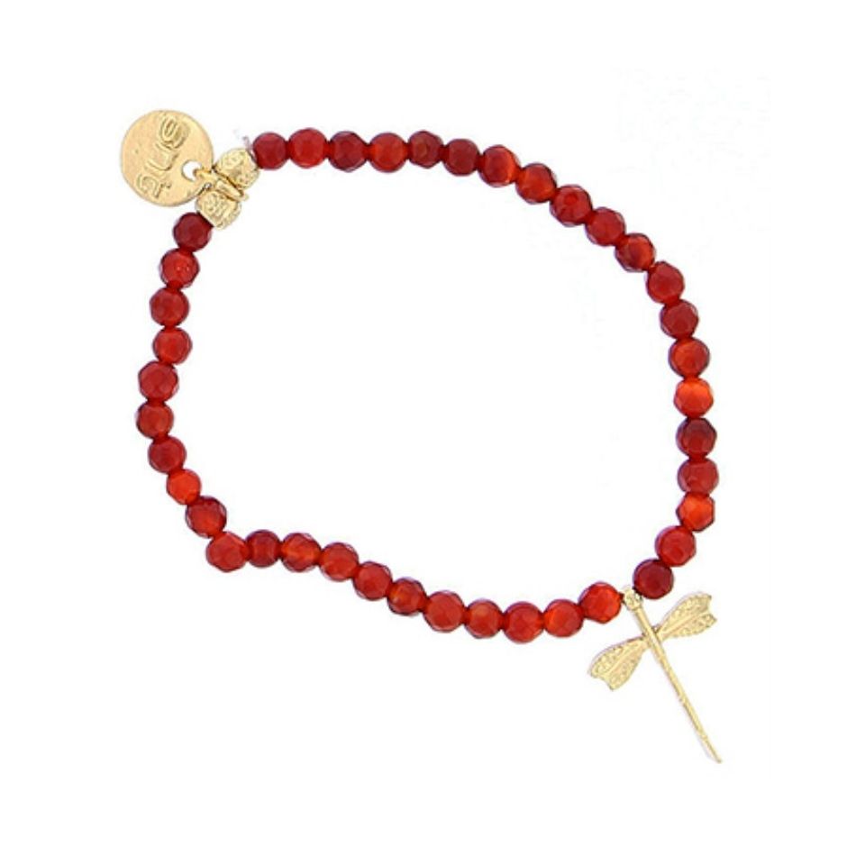 BRACELET STONES WITH METAL BEADS